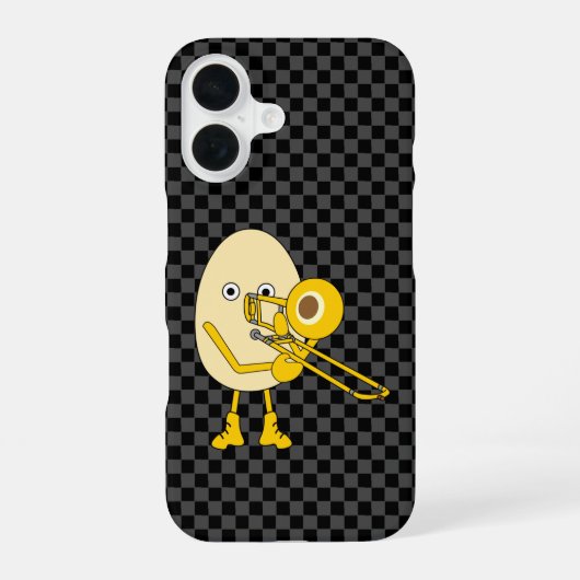 Trombone Egghead iPhone 16 Hoesje (Achterkant)