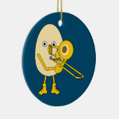 Trombone Egghead Keramisch Ornament (Rechts)