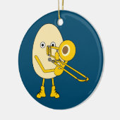Trombone Egghead Keramisch Ornament (Links)