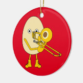 Trombone Egghead Keramisch Ornament (Links)