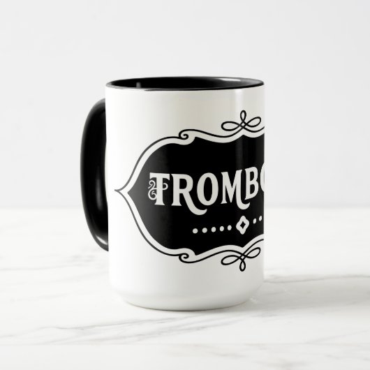 Trombone Embleem Mok (Voorkant links)
