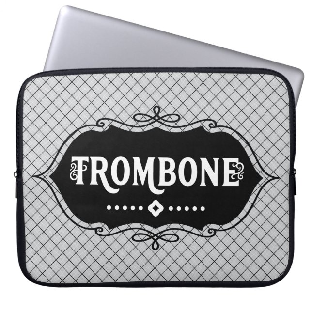 Trombone Emblem Laptop Sleeve (Voorkant)