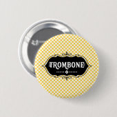 Trombone Emblem Ronde Button 5,7 Cm (Voorkant /achterkant)