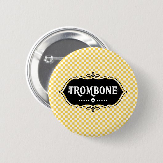 Trombone Emblem Ronde Button 5,7 Cm (Voorkant /achterkant)