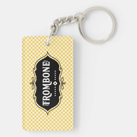 Trombone Emblem Sleutelhanger (achterkant)