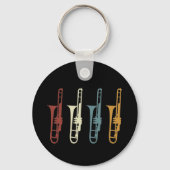 trombone en trombonist sleutelhanger (Voorkant)