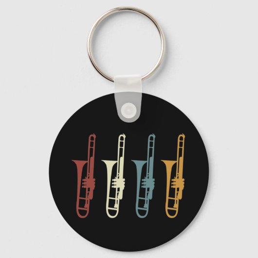 trombone en trombonist sleutelhanger (Voorkant)