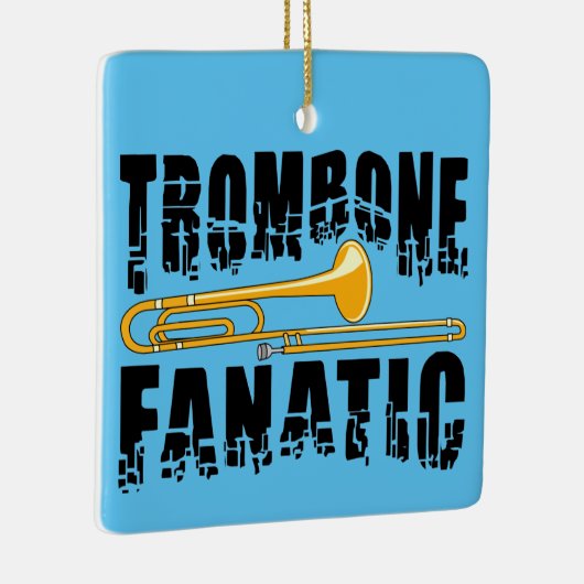 Trombone Fanatic Keramisch Ornament (Rechts)