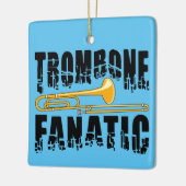 Trombone Fanatic Keramisch Ornament (Links)