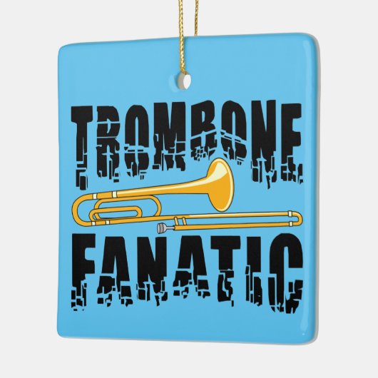 Trombone Fanatic Keramisch Ornament (Links)