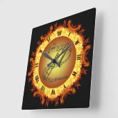 Trombone ~ Fire Creation #3 ~ Out of the Crucible~ Vierkante Klok (Hoek)
