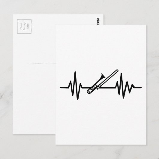 Trombone-frequentie Briefkaart (Voorkant / Achterkant)