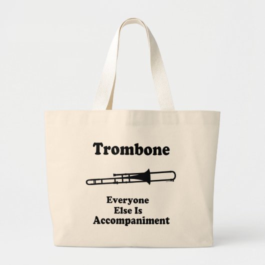 Trombone Gift Grote Tote Bag (Voorkant)