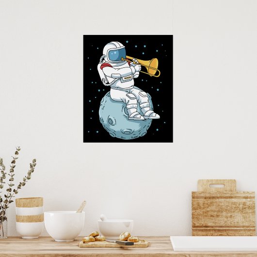 Trombone Gift Jazz Music Marching Band Trombone Poster (Keuken)
