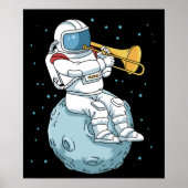 Trombone Gift Jazz Music Marching Band Trombone Poster (Voorkant)