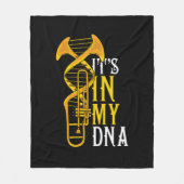 Trombone Gift Mannen Jazz Music Marching Band Fleece Deken (Voorkant)