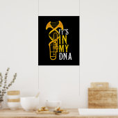 Trombone Gift Mannen Jazz Music Marching Band Poster (Keuken)
