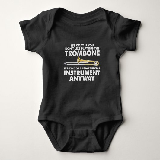 Trombone Gift - smart people Instrument Orchestra Romper (Voorkant)
