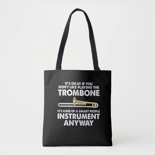 Trombone Gift - smart people Instrument Orchestra Tote Bag (Voorkant)