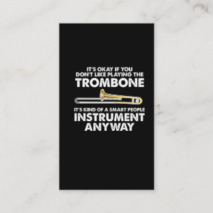Trombone Gift - smart people Instrument Orchestra Visitekaartje