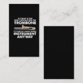 Trombone Gift - smart people Instrument Orchestra Visitekaartje (Voorkant / Achterkant)