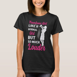 Trombone Girl als een normaal meisje, maar zo veel T-shirt