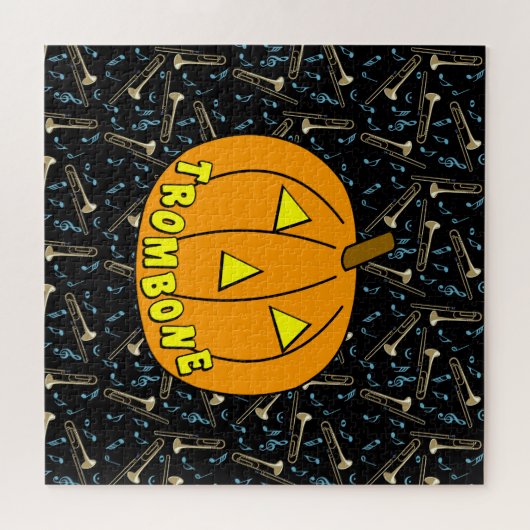 Trombone Halloween Pumpkin Legpuzzel (Horizontaal)