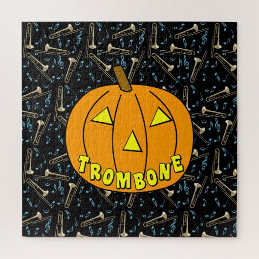 Trombone Halloween Pumpkin Legpuzzel (Verticaal)