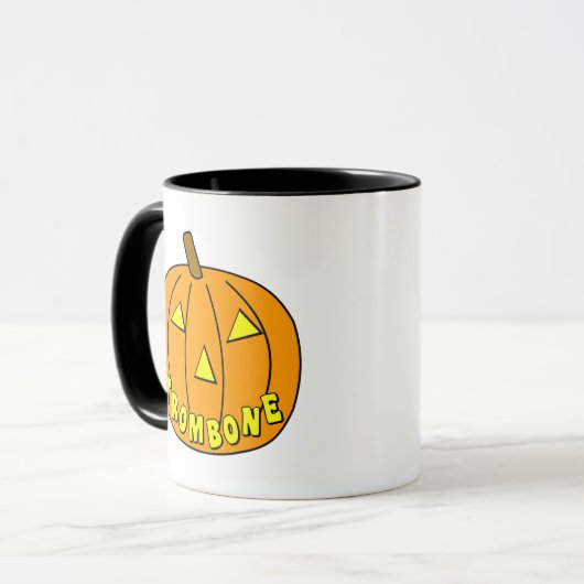 Trombone Halloween Pumpkin Mok (Voorkant links)