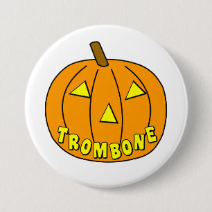 Trombone Halloween Pumpkin Ronde Button 7,6 Cm