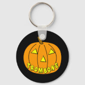 Trombone Halloween Pumpkin Sleutelhanger (Voorkant)
