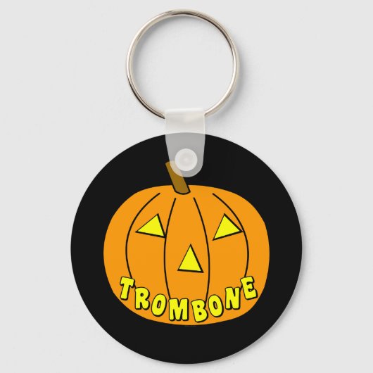 Trombone Halloween Pumpkin Sleutelhanger (Voorkant)