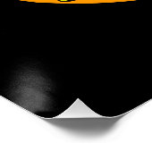 Trombone Halloween Pumpkin Zwart Perfect Poster (Hoek)