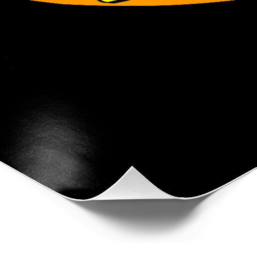 Trombone Halloween Pumpkin Zwart Perfect Poster (Hoek)