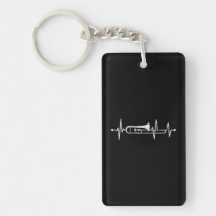 Trombone Heartbeat Orchestra Musician Trombone Sleutelhanger