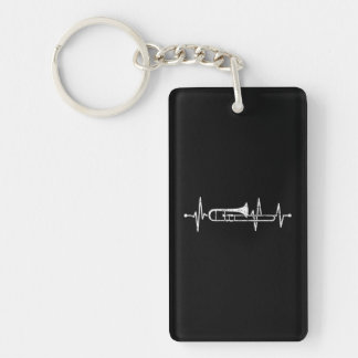 Trombone Heartbeat Orchestra Musician Trombone Sleutelhanger