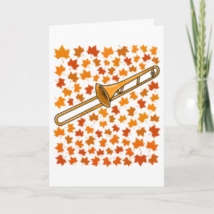 Trombone Herfst Trombonist Muzikant Kaart