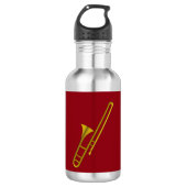 Trombone-illustratie Waterfles (Voorkant)