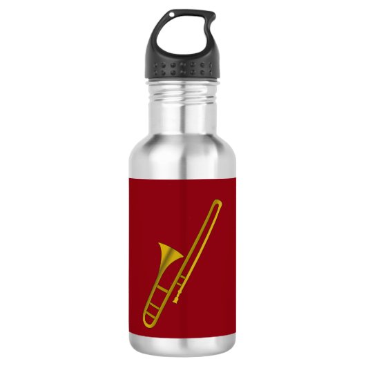 Trombone-illustratie Waterfles (Voorkant)