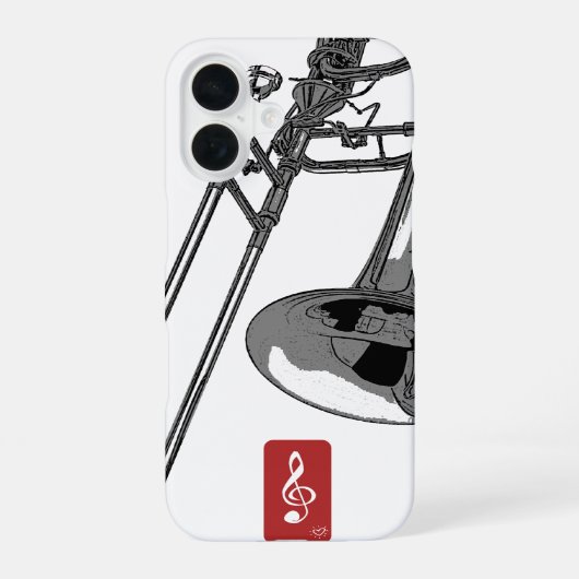 Trombone iPhone 16 Hoesje (Achterkant)