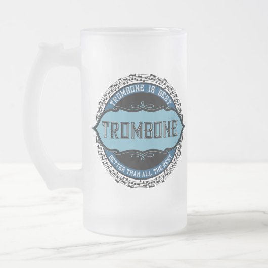 Trombone is het beste matglas bierpul (Links)