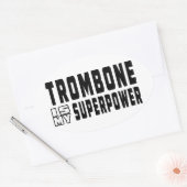 Trombone is mijn Superpower Ovale Sticker (Envelop)