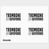 Trombone is mijn Superpower Ovale Sticker (Vel)