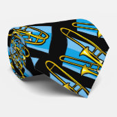 Trombone Jazz Design Mans' Stropdas (Opgerold)
