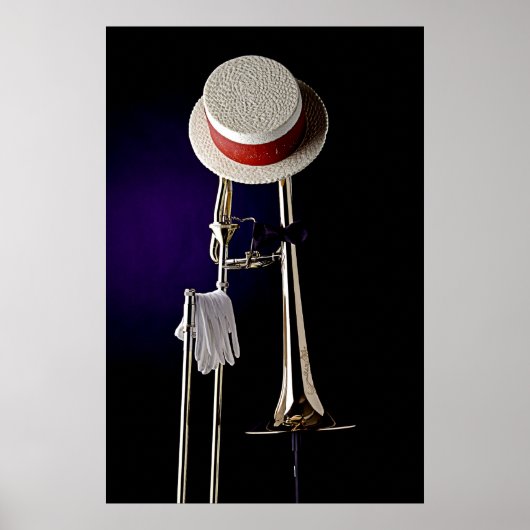 Trombone Jazz Poster (Voorkant)