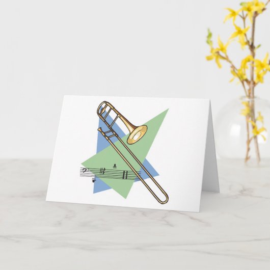 trombone kaart (Gele Bloem)
