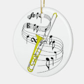 Trombone Keramisch Ornament (Links)