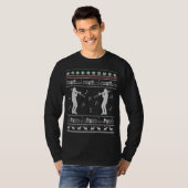 Trombone Kerst Grappige Band Lelijke Sweater T-shirt (Voorkant volledig)