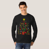Trombone Kerst Ornament Tree Funny Gift Mannen T-shirt (Voorkant volledig)
