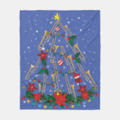 Trombone kerstboomversiering Funny Music Band Fleece Deken (Voorkant)
